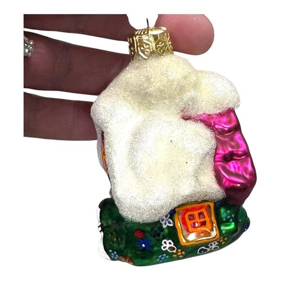 Christopher Radko Christmas Ornament Glass Wee Berry House Snowman 96 VTG NWT - Picture 4 of 8